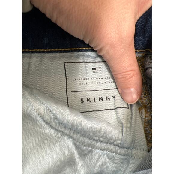 AYR Denim High Rise Skinny Leg Jeans Distressed Medium Blue Wash Capsule Easy - Picture 5 of 8